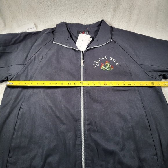 Air Jordan x Travis Scott Cactus Jack Mens Woven Graphic Jacket DO4095-010 Sz XL - Picture 6 of 11